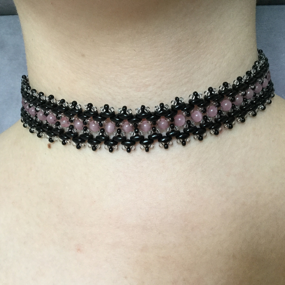 Black and pink choker
